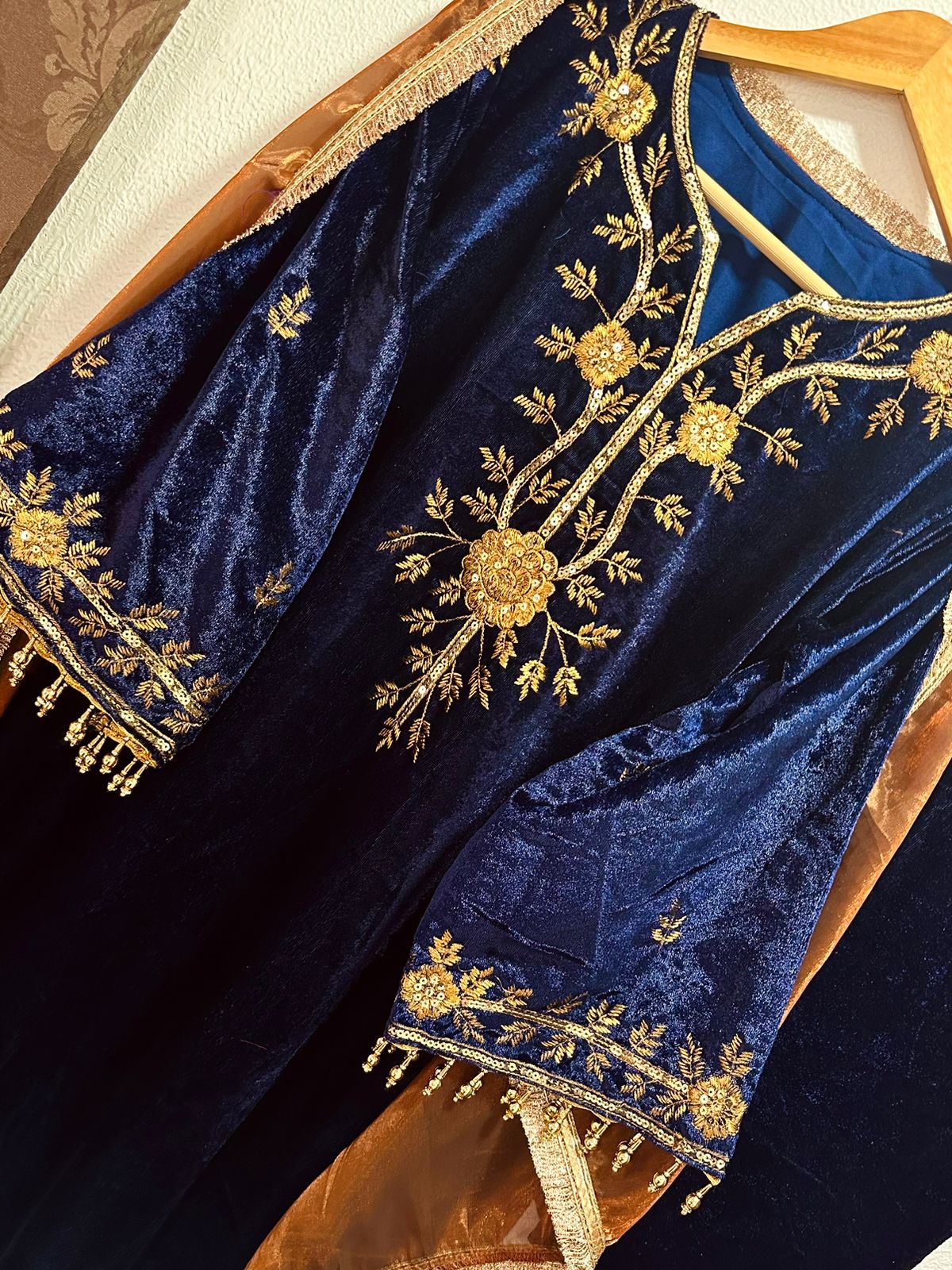 New Designer Party Wear Look: Heavy Pure Viscose Velvet Top, Bottom & Dupatta Set