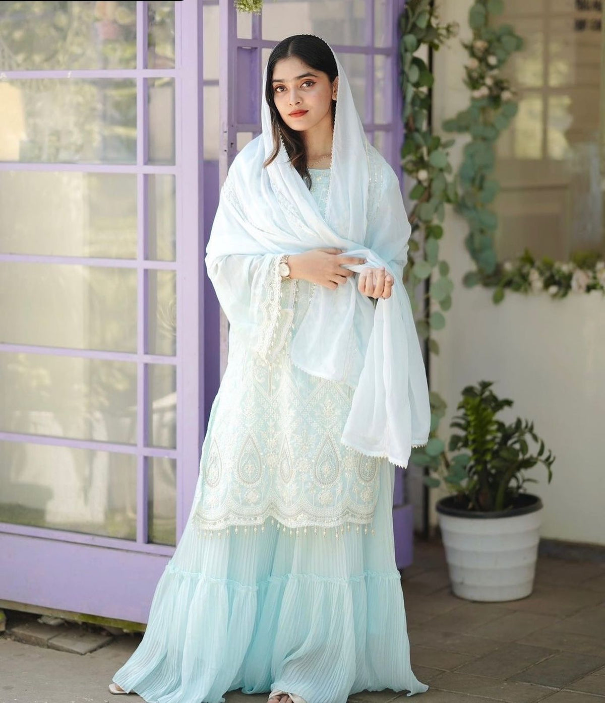 Premium Designer readymade top plazzo  & Dupatta Collections